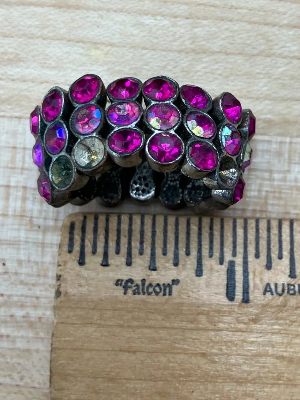 ✨ Y2K Retro Fuchsia Rhinestone Statement Stretch Ring ✨